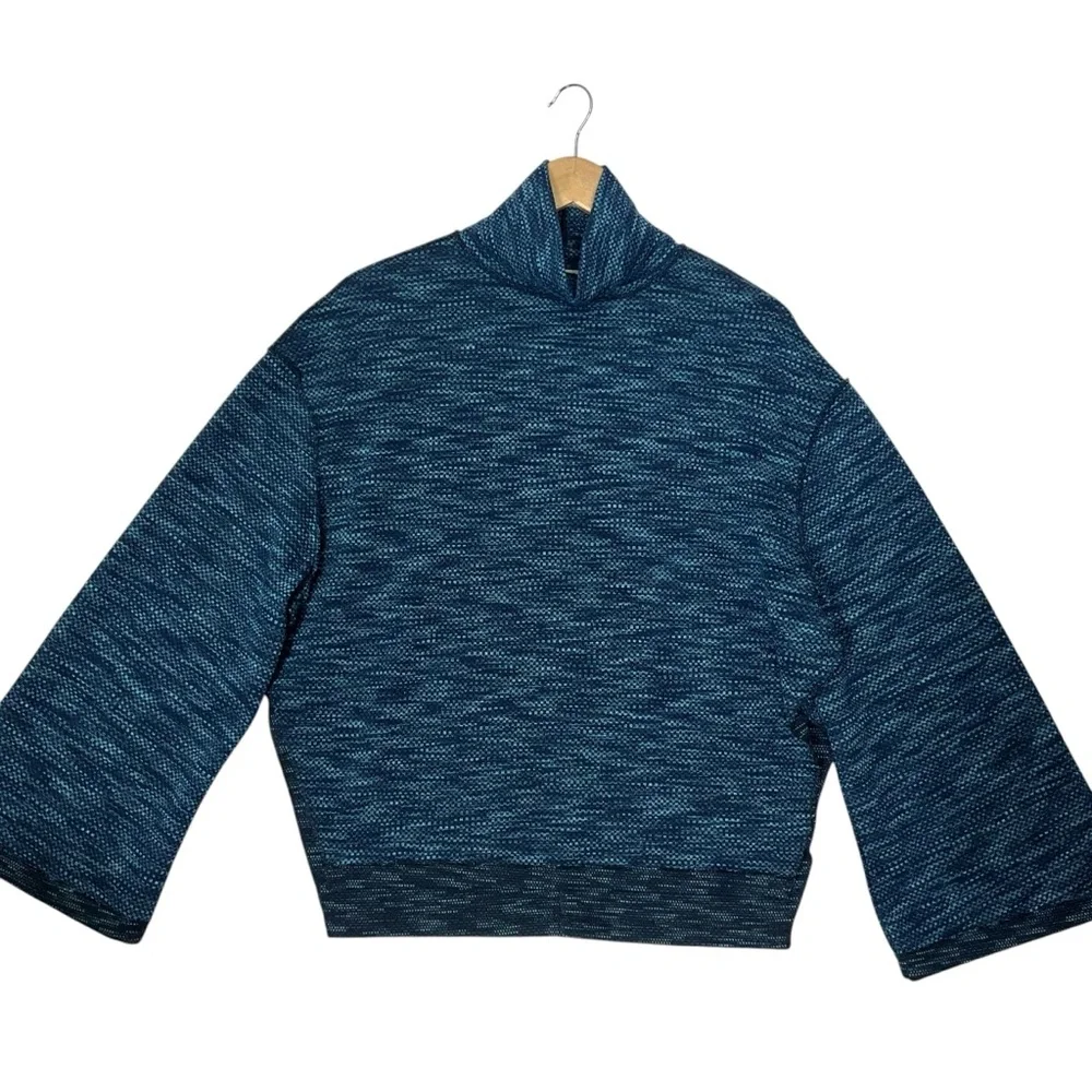 WE THE FREE sz Small Sunny Days Marled Turtleneck Sweater Blue